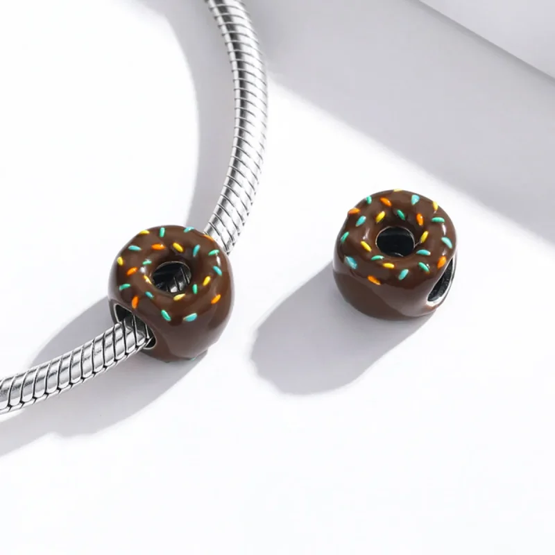 (slika za) Obesek s srebrnim krofom v stilu Pandora - SCC1820 - Ogled 4