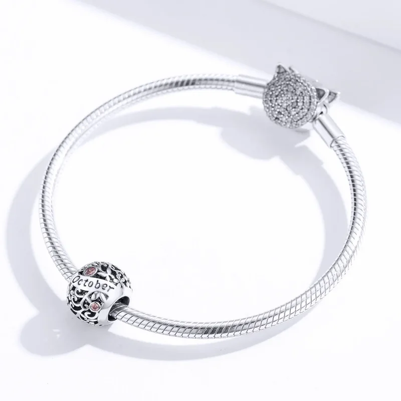 (slika za) Obesek s srebrnim oktobrskim kamnom Pandora Style - SCC1385-10 - Ogled 2