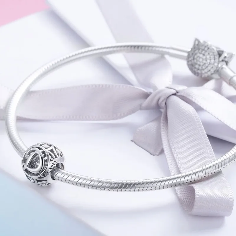 (slika za) Obesek s črko D v stilu Pandora - SCC738-D - Ogled 4