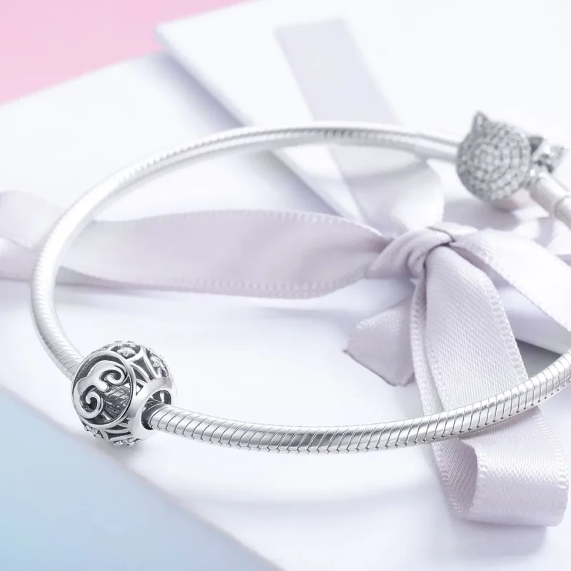 (slika za) Obesek s črko E v stilu Pandora - SCC738-E - Ogled 4