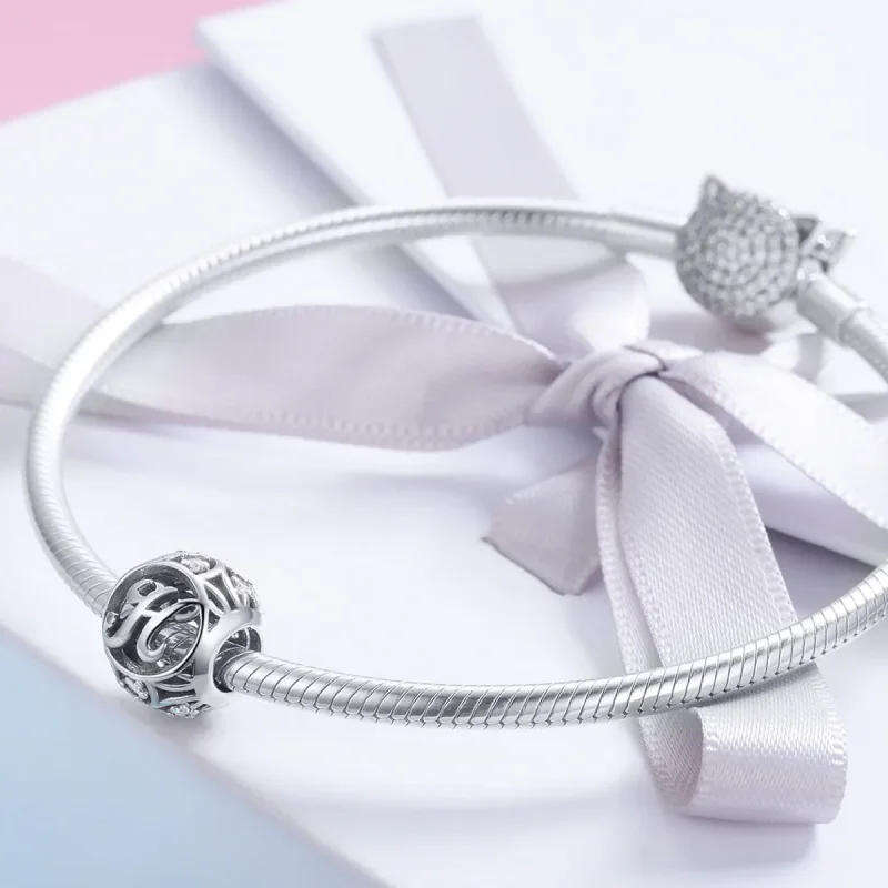 (slika za) Obesek s črko H v stilu Pandora - SCC738-H - Ogled 4