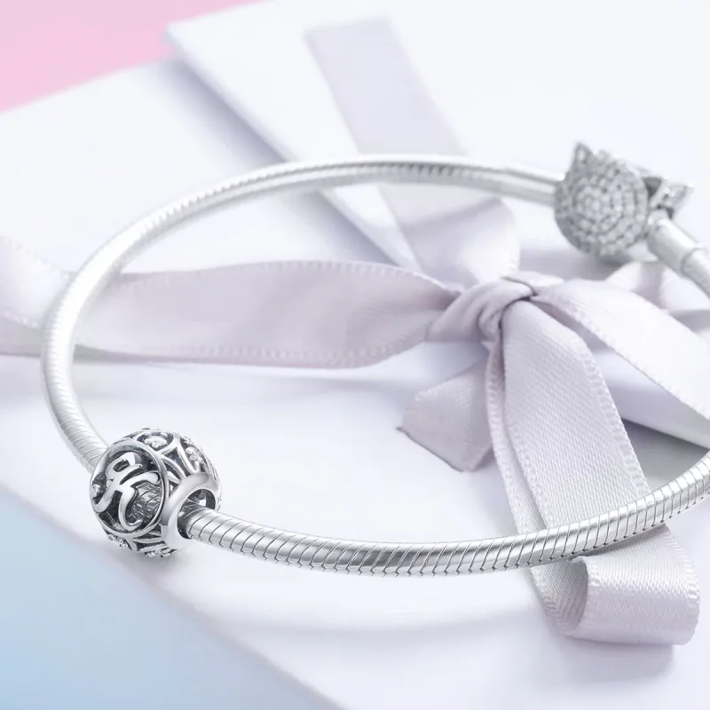 (slika za) Obesek s črko K v slogu Pandora - SCC738-K - Ogled 4