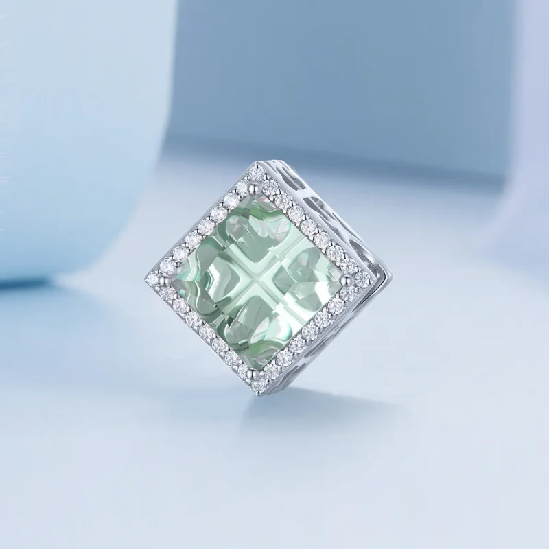 (slika za) Obesek s štiriperesno deteljico v stilu Pandora - BSC667 - Ogled 2