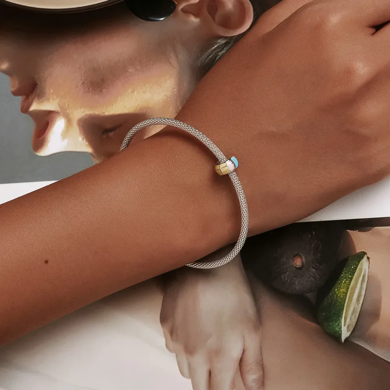 (slika za) Obesek z barvnimi distančniki v stilu Pandora - SCC2120 - Ogled 6