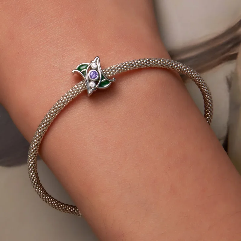 (slika za) Obesek z distančniki iz vijoličnega cirkonija Pandora Style Art - SCC2294 - Ogled 6