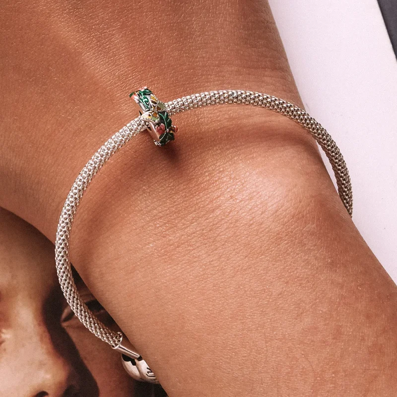 (slika za) Obesek z distančnikom v obliki metulja v stilu Pandora - SCC2251 - Ogled 6