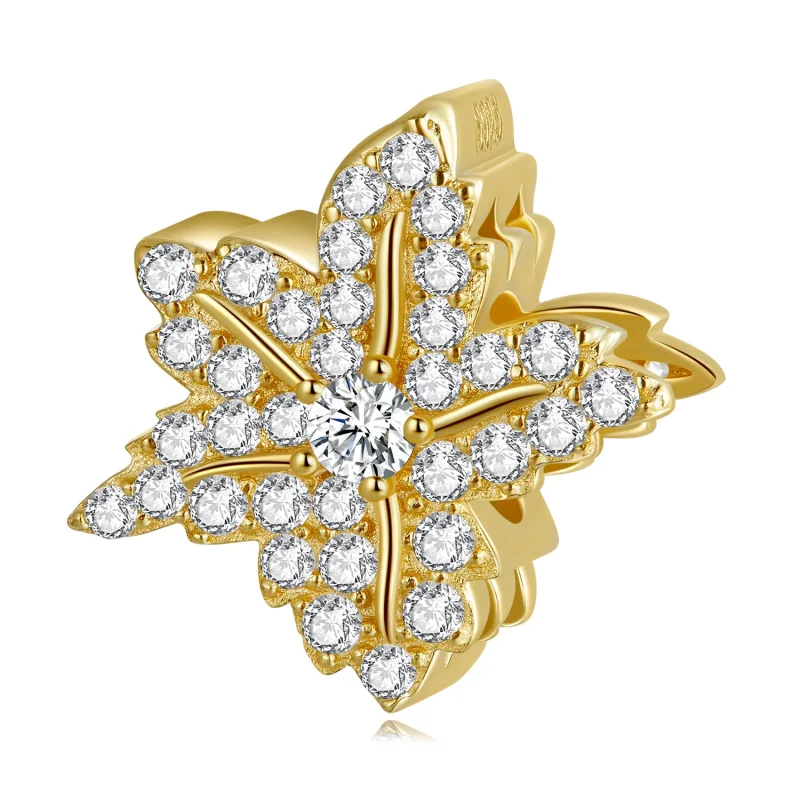 (slika za) Obesek z javorjevim listom v stilu Pandora - BSC673 - Slika izdelka