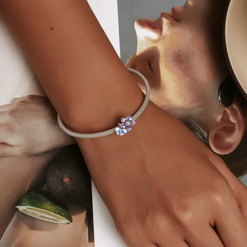 (slika za) Obesek z metulji in rožami v slogu Pandora - SCC2094 - Ogled 5