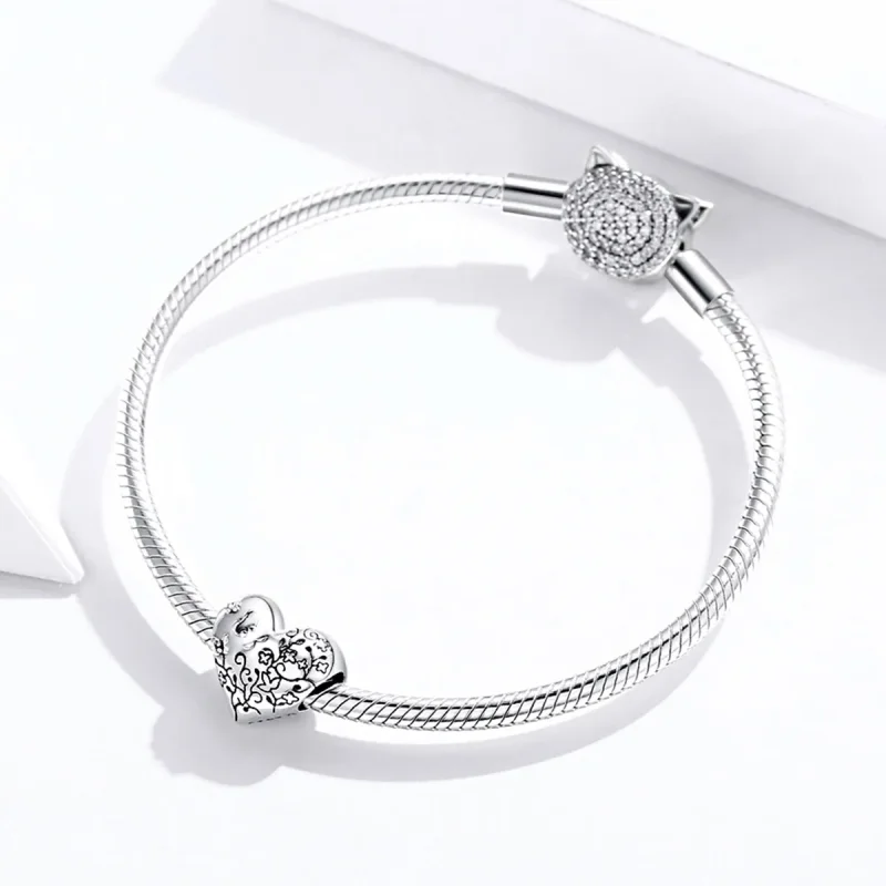 (slika za) Obesek z metulji iz vinske trte v stilu Pandora - SCC1603 - Ogled 3