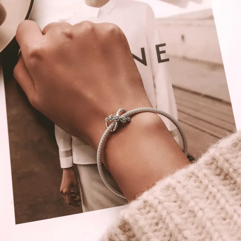 (slika za) Obesek z neskončnimi cvetovi v stilu Pandora - SCC2099 - Ogled 6