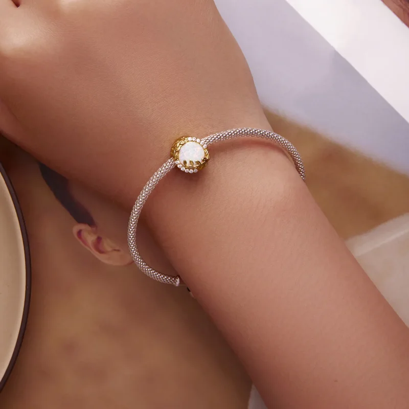 (slika za) Obesek z opalnimi listi v slogu Pandora - BSC671 - Ogled 6