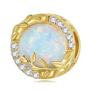 (slika za) Obesek z opalnimi listi v slogu Pandora - BSC671