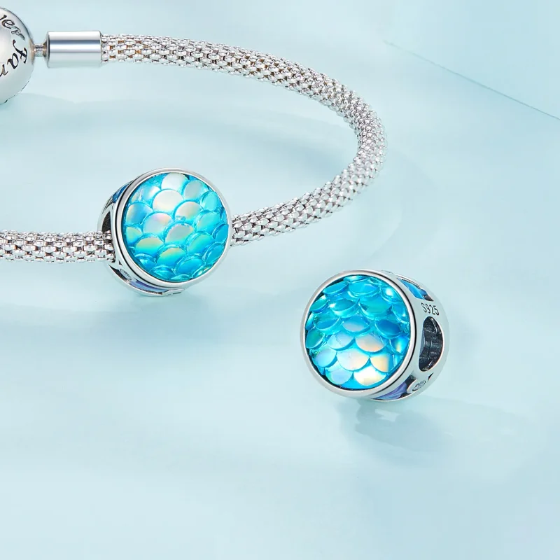 (slika za) Obesek z ribjimi luskami v stilu Pandora - SCC2412 - Ogled 4