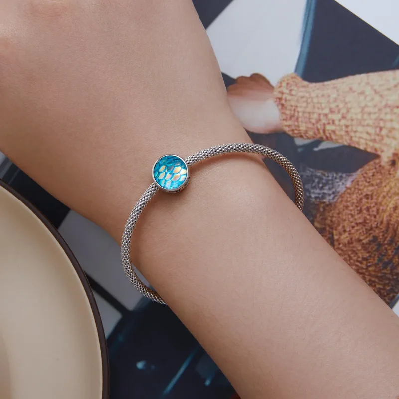 (slika za) Obesek z ribjimi luskami v stilu Pandora - SCC2412 - Ogled 6