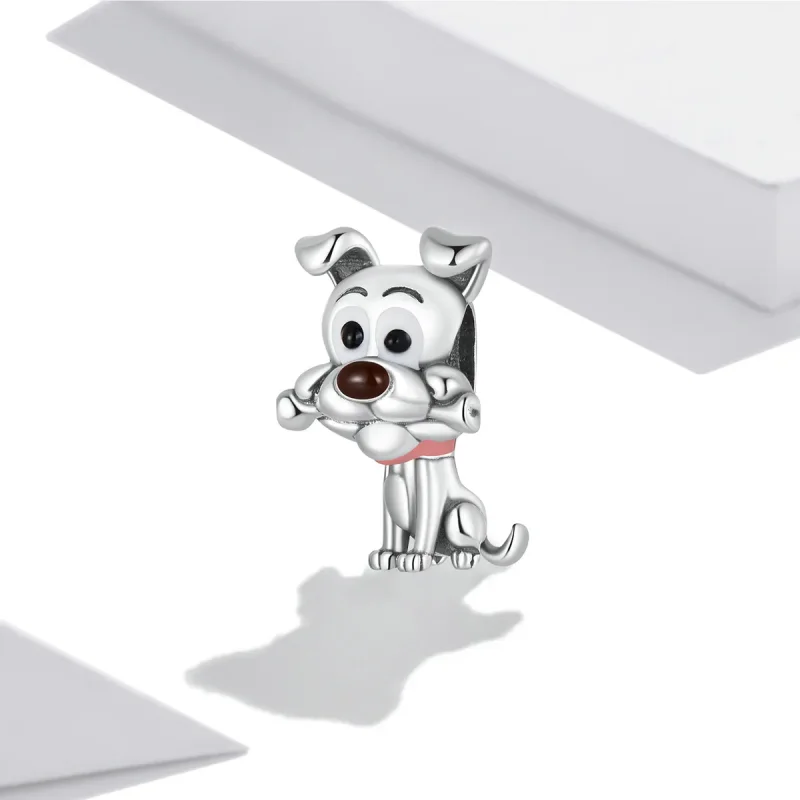 (slika za) Obesek za ljubkega psa v stilu Pandora - SCC2121 - Ogled 2