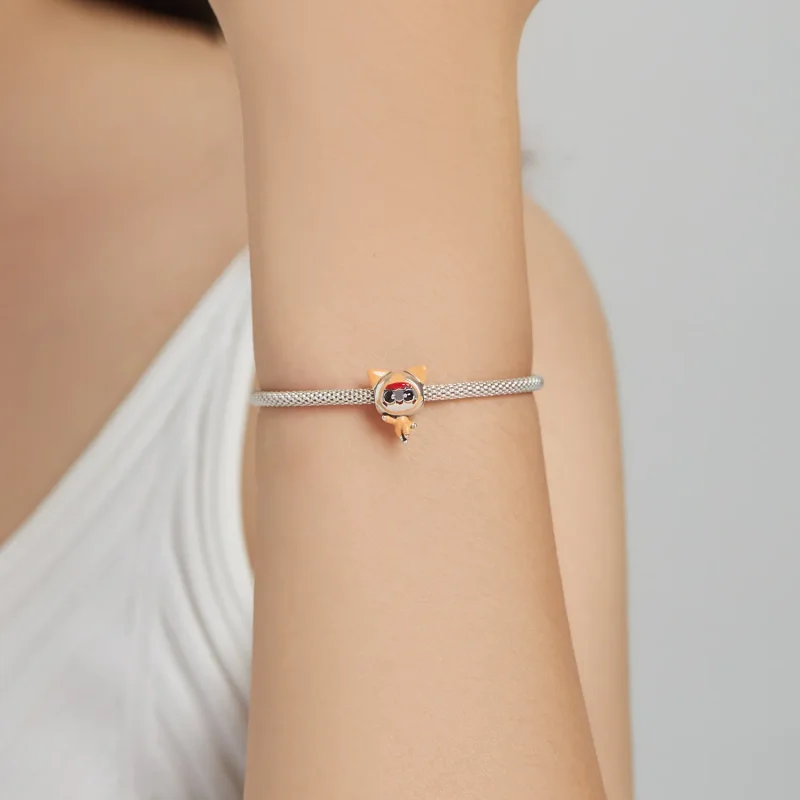 (slika za) Obesek za lutke vesoljske mačke Pandora Style - SCC1941 - Ogled 5