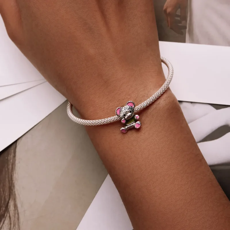 (slika za) Obesek za punčke z neonskim medvedom Pandora - SCC2231 - Ogled 6