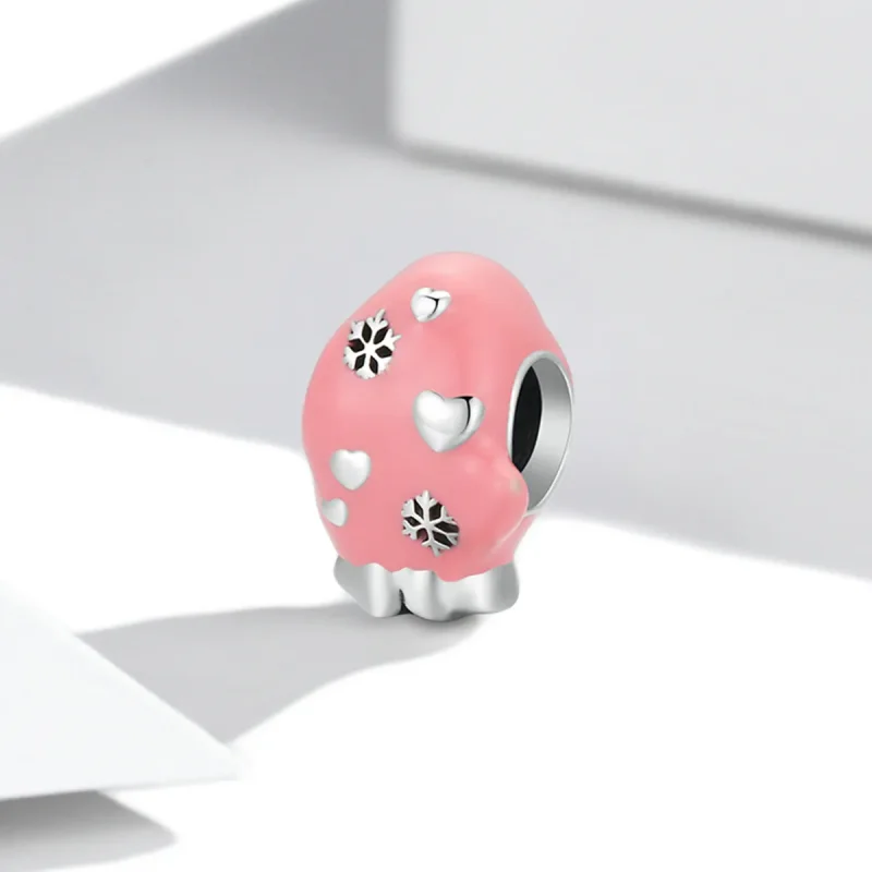 (slika za) Obesek za rožnate rokavice v stilu Pandora - SCC2001 - Ogled 2