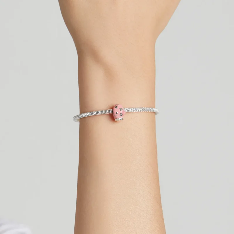 (slika za) Obesek za rožnate rokavice v stilu Pandora - SCC2001 - Ogled 5