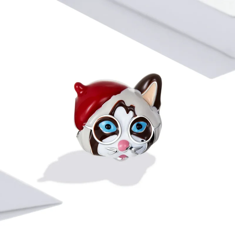 (slika za) Obesek za siamsko mačko v stilu Pandora - SCC2090 - Ogled 2