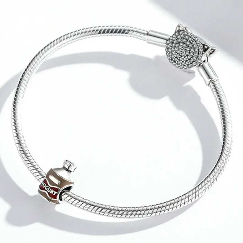 (slika za) Obesek za steklenico jogurta v stilu Pandora - SCC1967 - Ogled 3