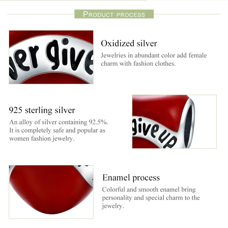 (slika za) Pandora Srebrni obesek Ne odnehaj - SCC808 - Ogled 7