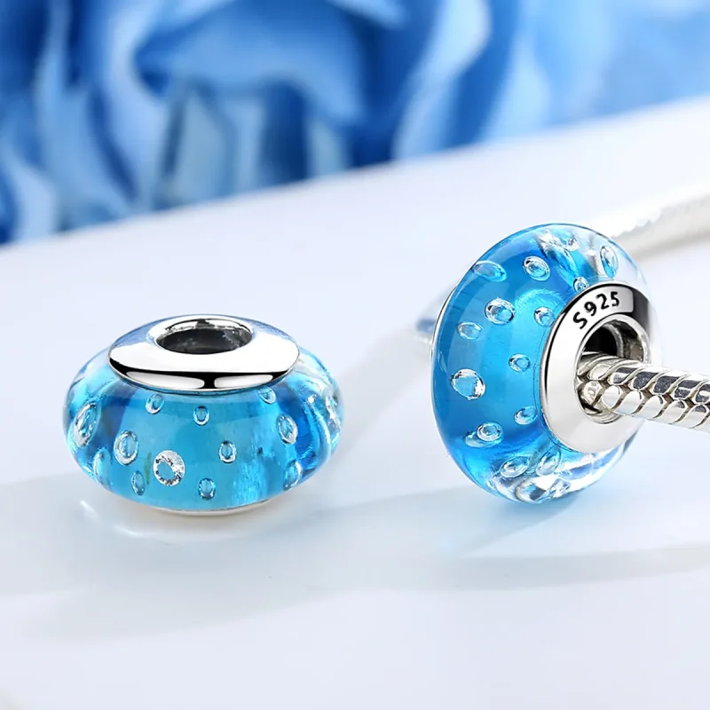 (slika za) Pandora Style Blue Trend z obeskom iz muranskega stekla z navojem - SCZ029 - Ogled 3