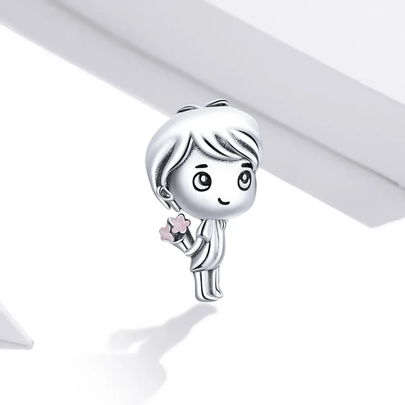 (slika za) Pandora Style Heartbeat Boy Charm - BSC400 - Ogled 2