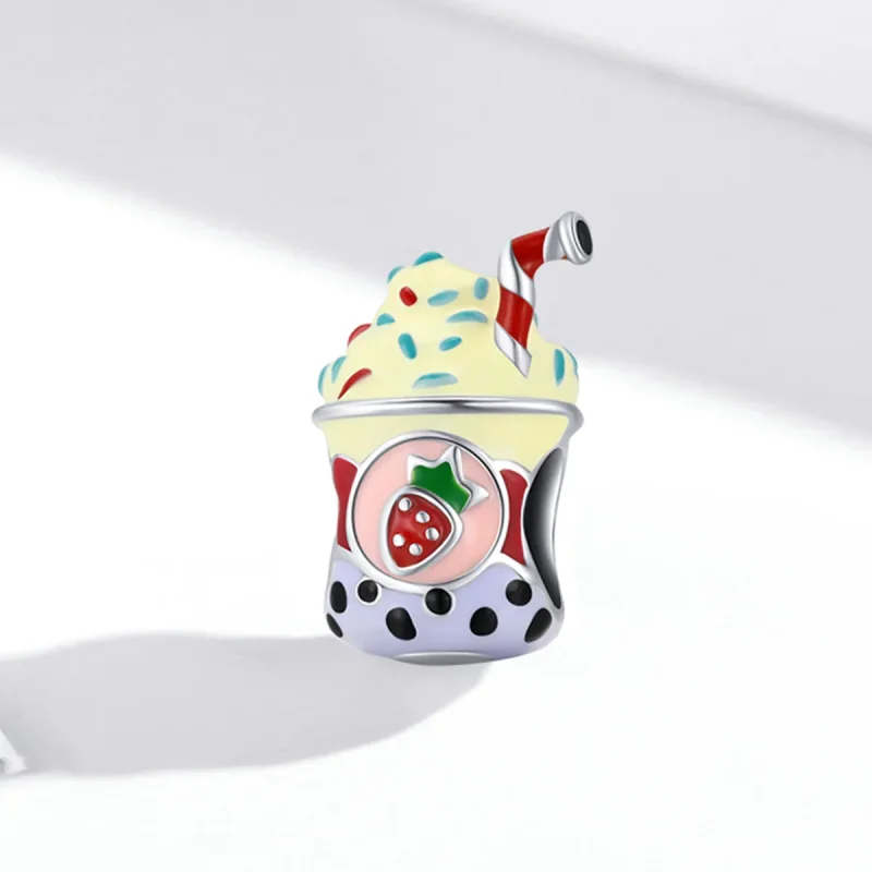 (slika za) Pandora Style Ice Cream Milk Tea Charm - SCC1947 - Ogled 2