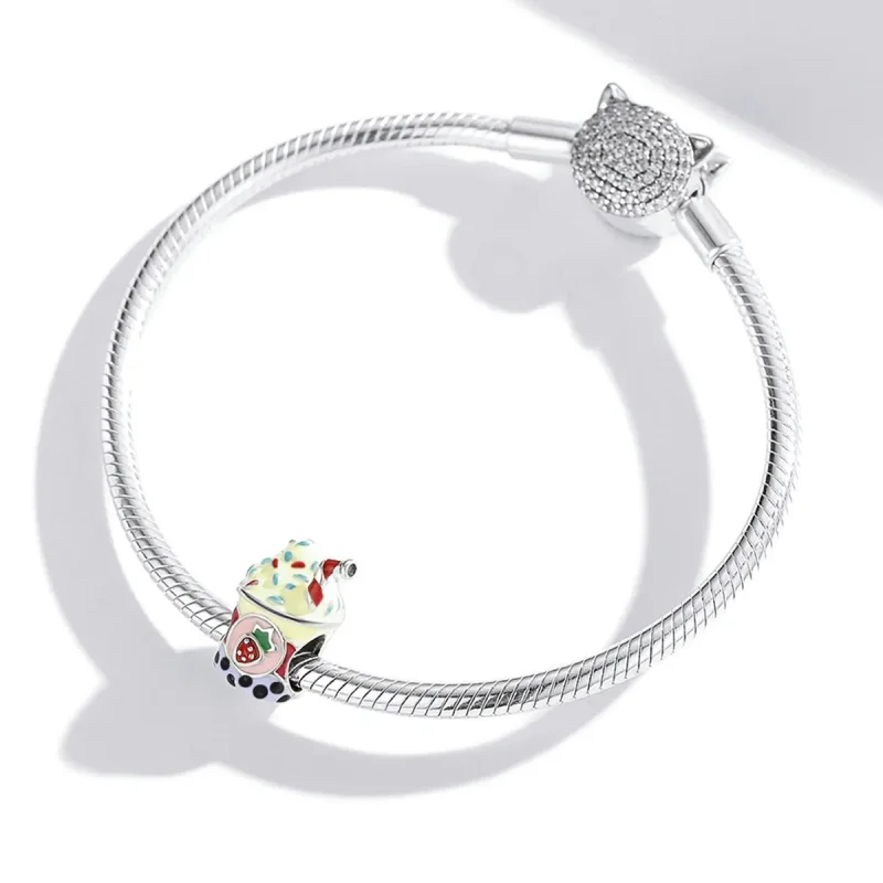 (slika za) Pandora Style Ice Cream Milk Tea Charm - SCC1947 - Ogled 4