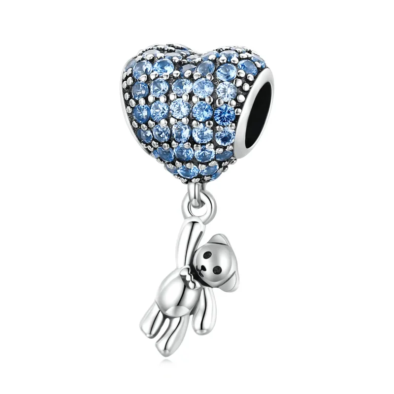 (slika za) Pandora Style Love Balon Bear Charm - SCC2023 - Slika izdelka