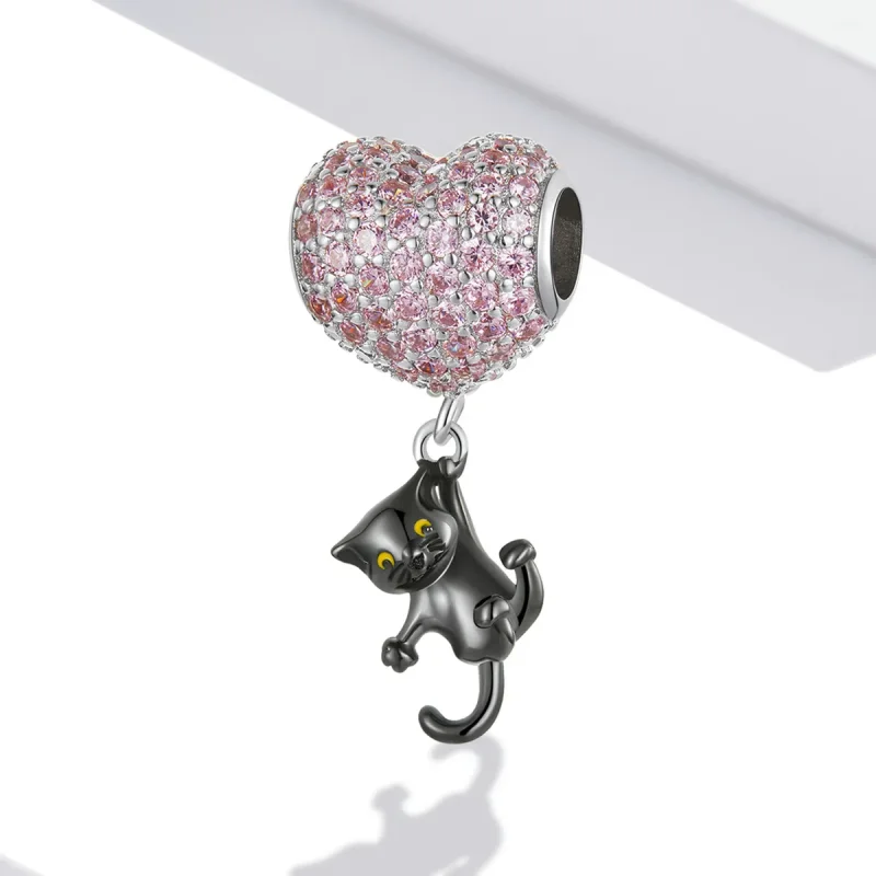 (slika za) Pandora Style Love Balon Black Cat Charm - SCC2115 - Ogled 2