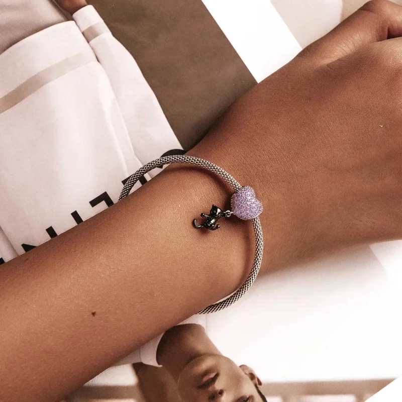 (slika za) Pandora Style Love Balon Black Cat Charm - SCC2115 - Ogled 5