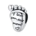 Pandora Style Love Feet Charm - SCC1901 Pandora Style Love Feet Charm - SCC1901