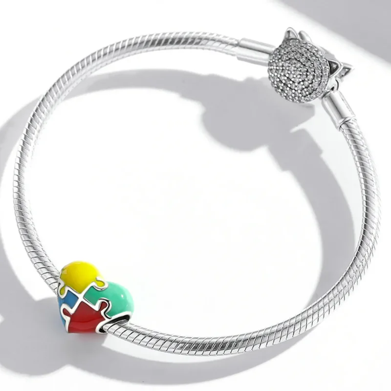 (slika za) Pandora Style Love Puzzle Obesek - BSC547 - Ogled 3