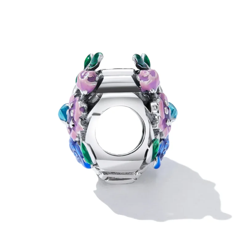(slika za) Pandora Style Love Rib Flower Obesek - SCC2239 - Ogled 3