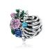 Pandora Style Love Rib Flower Obesek - SCC2239