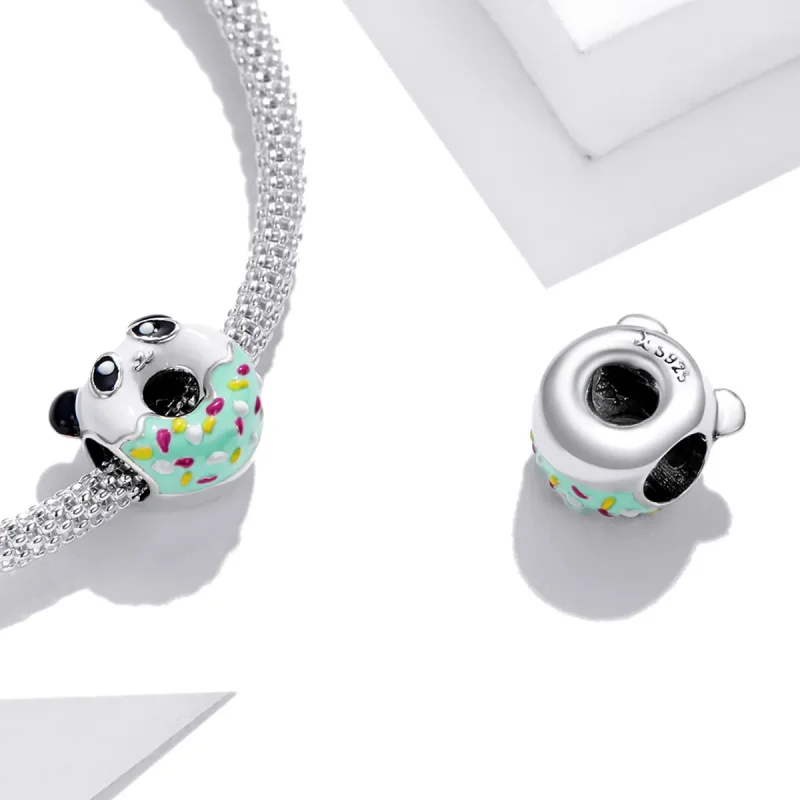 (slika za) Pandora Style Panda Donuts Charm - SCC1875 - Ogled 4