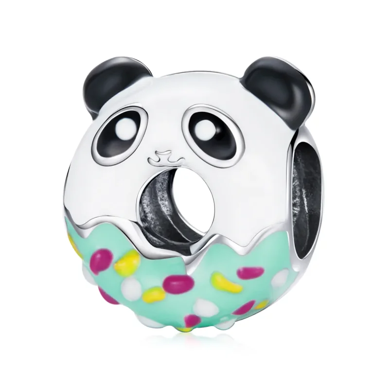 (slika za) Pandora Style Panda Donuts Charm - SCC1875 - Slika izdelka
