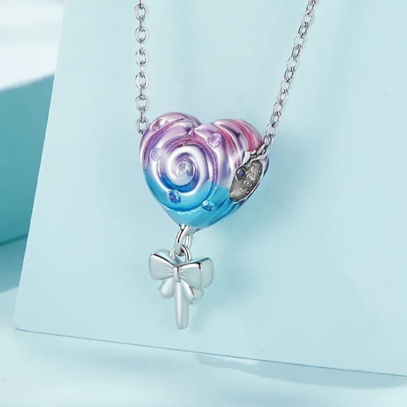 (slika za) Pandora Style Rainbow Lollipop obesek - SCC2391 - Ogled 2