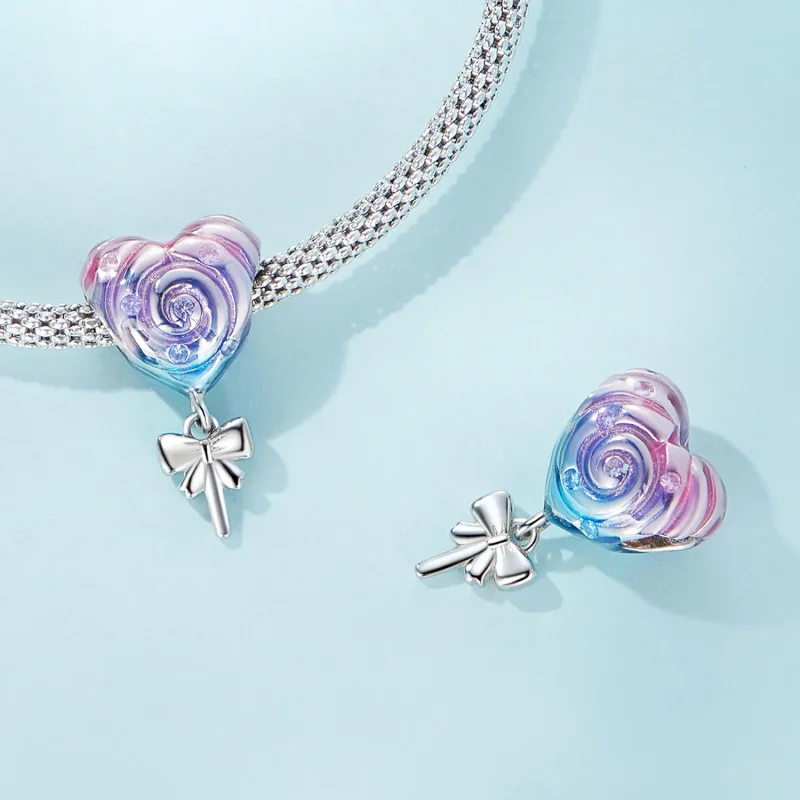 (slika za) Pandora Style Rainbow Lollipop obesek - SCC2391 - Ogled 4