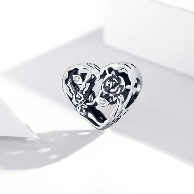 (slika za) Pandora Style Rose Love Charm - BSC475 - Ogled 2