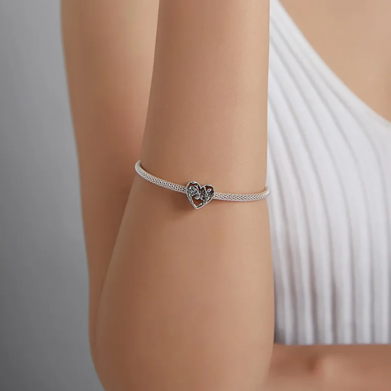 (slika za) Pandora Style Rose Love Charm - BSC475 - Ogled 5