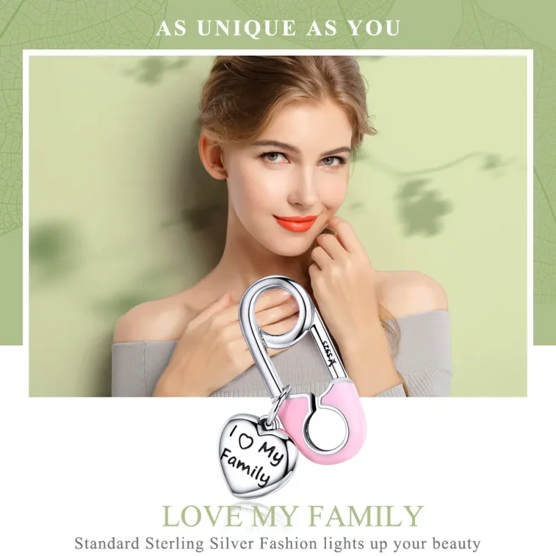 (slika za) Pandora Style Silver I Love My Family Obešalnik - SCC1145 - Ogled 2