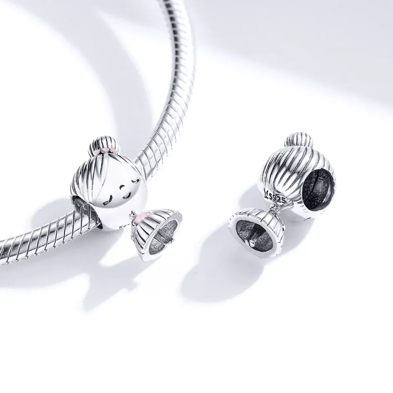 (slika za) Pandora Style Silver Its A Girl Charm - SCC1335 - Ogled 4