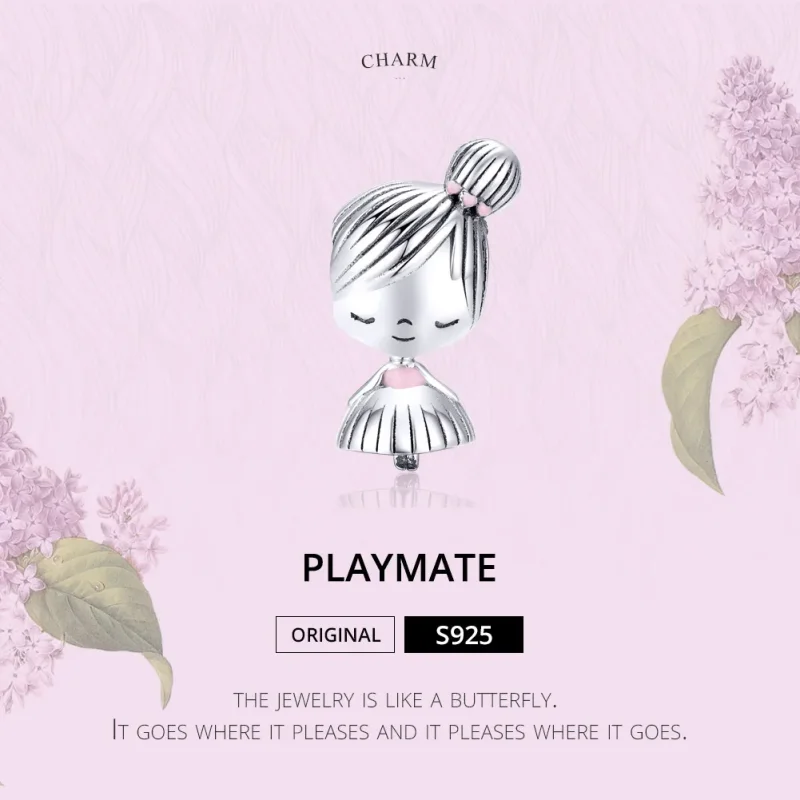 (slika za) Pandora Style Silver Its A Girl Charm - SCC1335 - Ogled 6