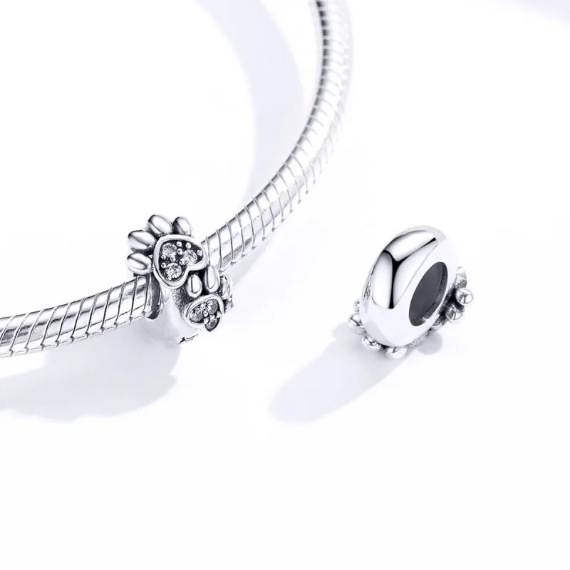 (slika za) Pandora Style Silver Lovely Distančnik za mačje tačke - SCC1312 - Ogled 4