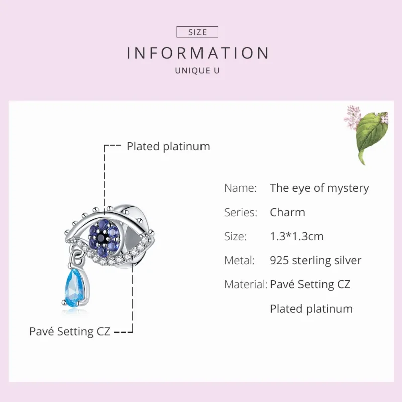 (slika za) Pandora Style Silver Obesek Eye of Mystery - SCC1775 - Ogled 7