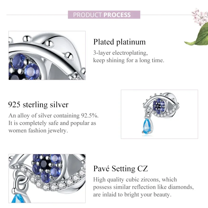 (slika za) Pandora Style Silver Obesek Eye of Mystery - SCC1775 - Ogled 8