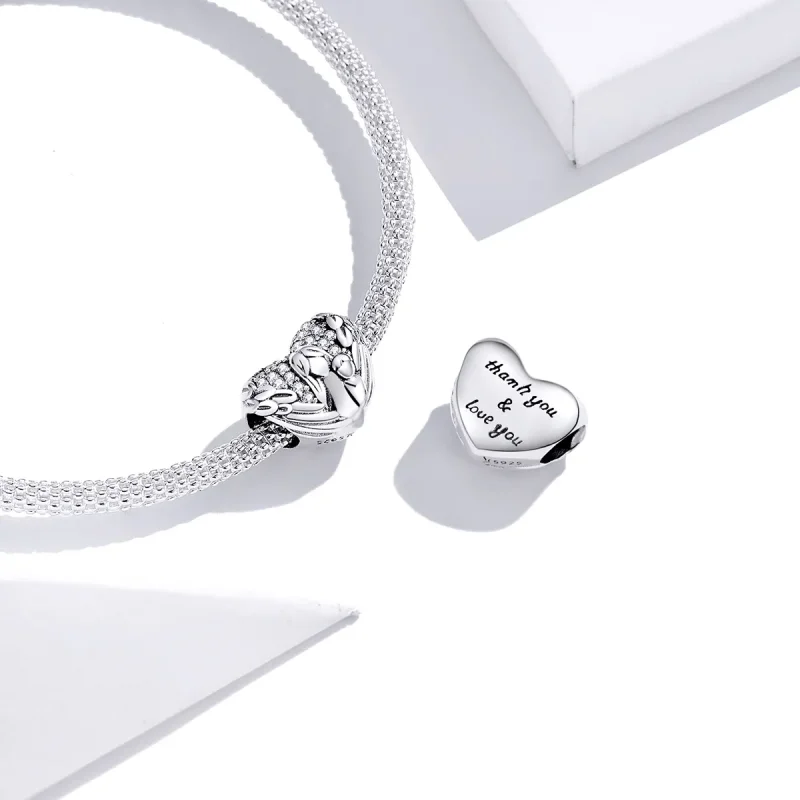 (slika za) Pandora Style Silver Obesek hvala in ljubezen - SCC1462 - Ogled 3